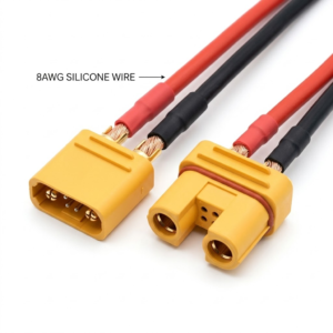 heavy duty as150u m anti spark connector with 8 awg silicone wire for heavy duty rc models
