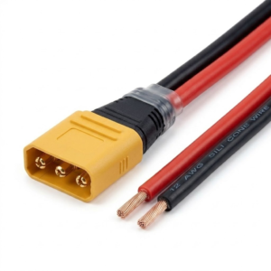 premium mt30 male 3 pin connector with 16 awg silicone wire for rc drones & fixed wing aircraft