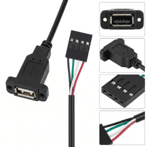 usb type a to 4 pin dupont female jumper wire | 2.54mm pitch cable for pcb testing & debugging (copy)