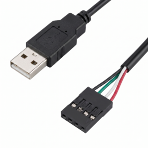 usb type a to 4 pin dupont female jumper wire | 2.54mm pitch cable for pcb testing & debugging (copy)