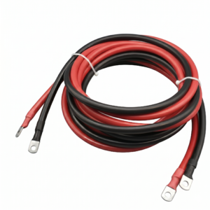 4 awg heavy duty battery inverter cables | red & black wire harness pair for rv & marine upgrades
