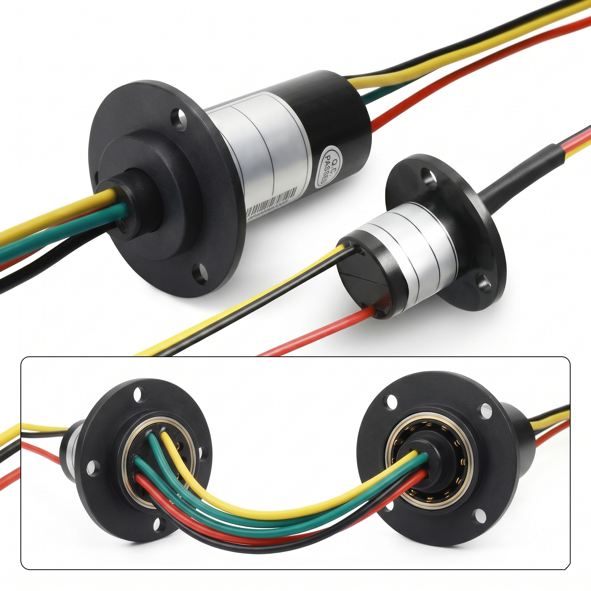 premium flange mount capsule slip ring | 24 awg teflon wire for testing & measurement premium flange mount capsule slip ring | 24 awg teflon wire for testing & measurement