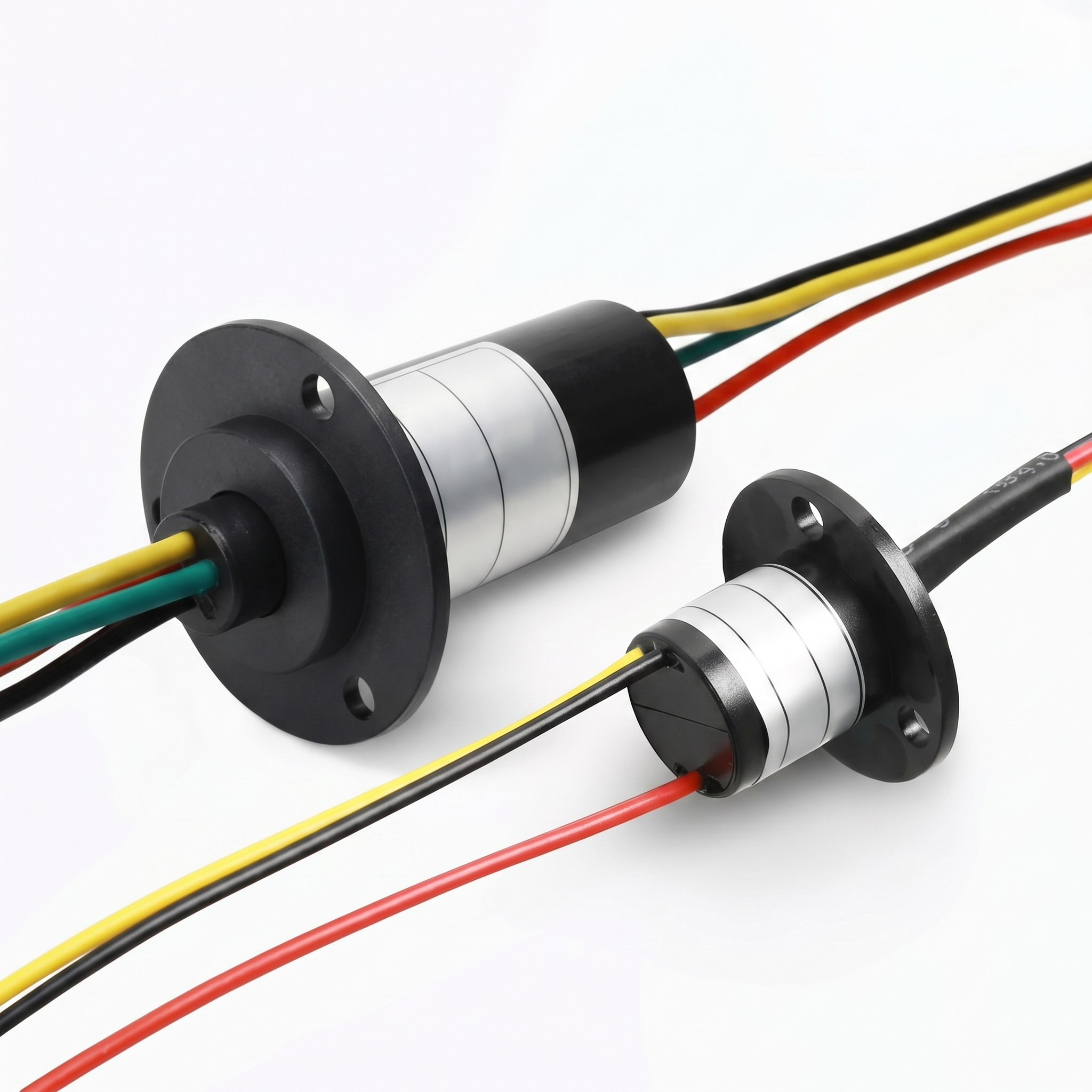 premium flange mount capsule slip ring | 24 awg teflon wire for testing & measurement premium flange mount capsule slip ring | 24 awg teflon wire for testing & measurement