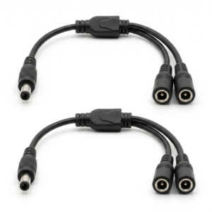 dc 5.5x2.1mm power splitter cable with inline on/off switch (1 to 2) for led strip lighting (copy)