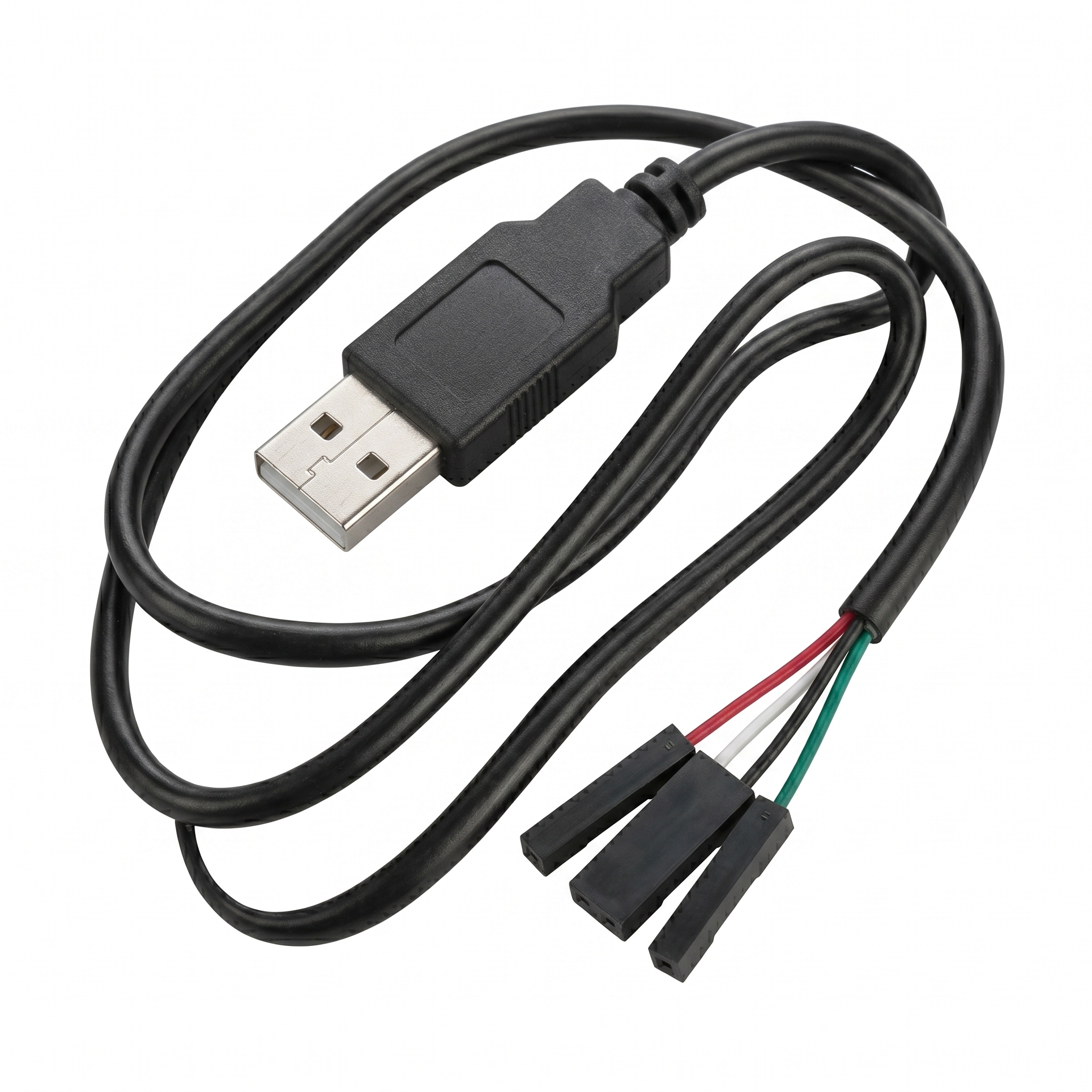 USB Type-A to 4-Pin Dupont Female Jumper Wire | 2.54mm Pitch Cable For PCB Testing & Debugging - Image 3