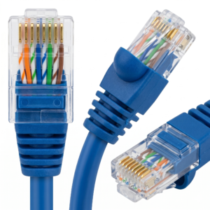 snagless RJ45 network cable, custom LAN cable assembly, 24 AWG bare copper ethernet wire, molded boot UTP patch cord