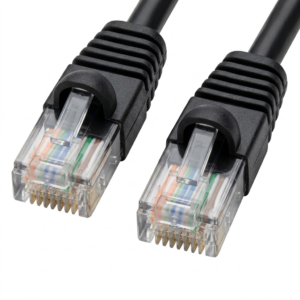 black cat6 snagless ethernet patch cable | custom rj45 network wire for smart home & a/v