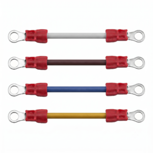 heavy duty ring terminal jumper wire / o ring cable assembly for