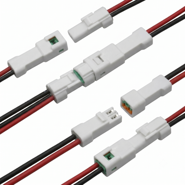 Custom 2-Pin Locking Wire Connector Assembly