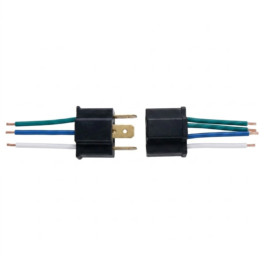 insulated ring terminal jumper wire | custom grounding cable for led lighting installations (copy) H4 headlight connector pigtail