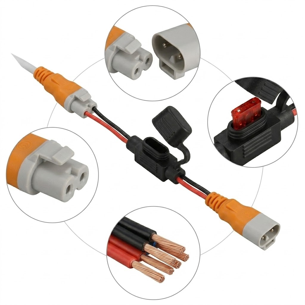 locking LED power extension cable locking LED power extension cable
