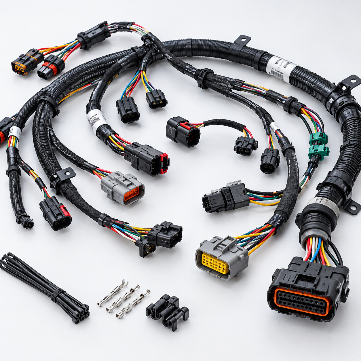 Home automotive wiring harness connector assembly