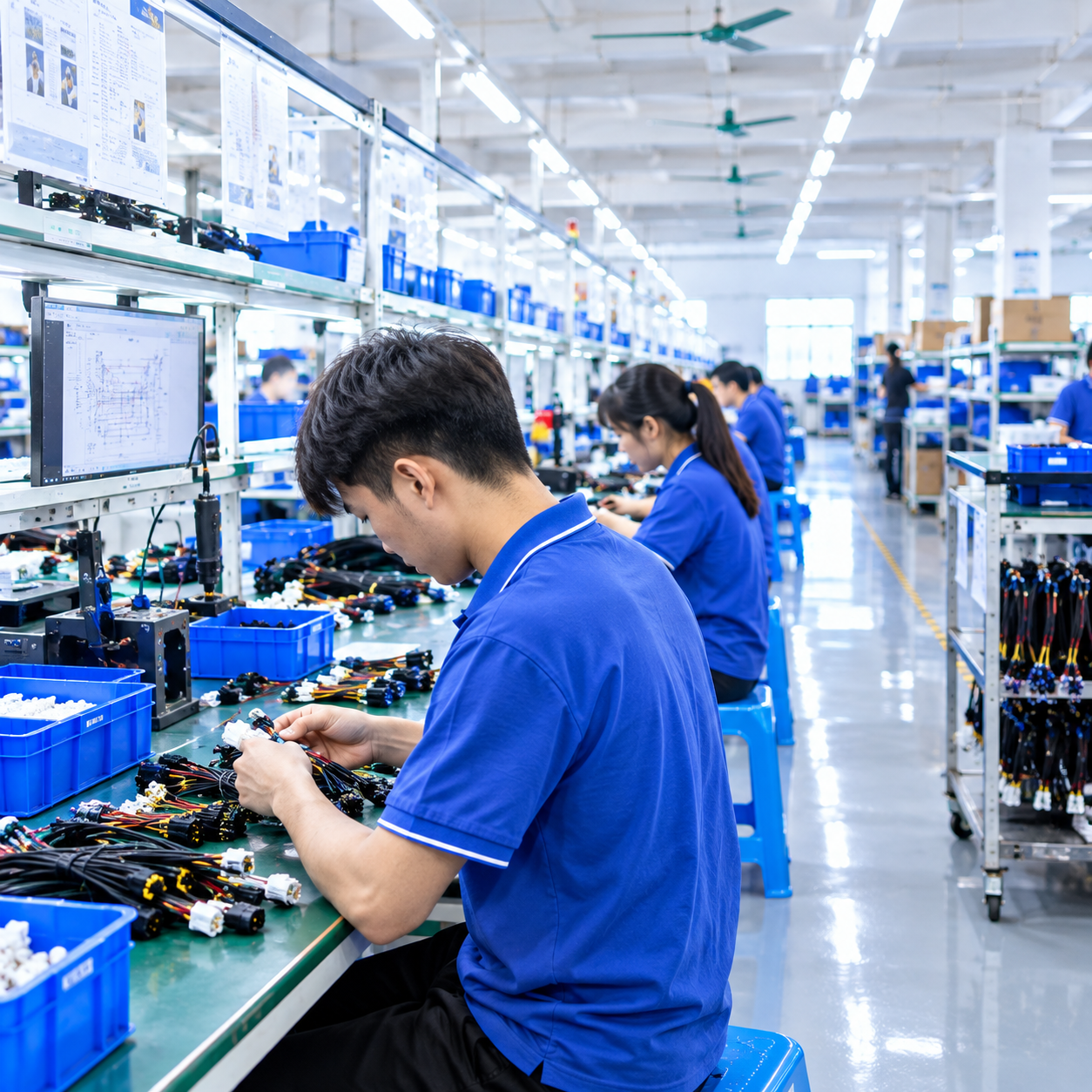 Home electronics assembly line workshop
