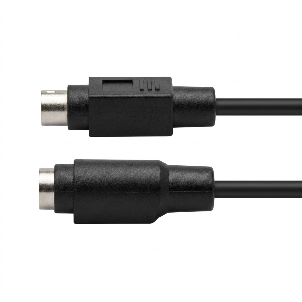 PS/2 Male to Female Extension Cable – 6-Pin Mini-DIN Black PS/2 Male to Female Extension Cable with 6-Pin Mini-DIN Connectors and PVC Jacket