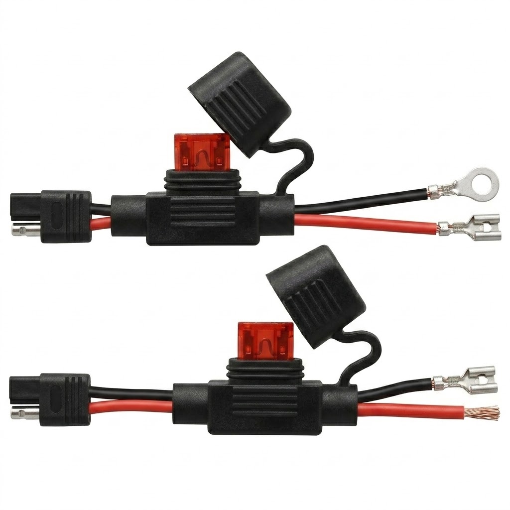 50mm Waterproof Inline ATC/ATO Blade Fuse Holder Wiring Harness 50mm waterproof inline ATC/ATO blade fuse holder wiring harness with protective cover