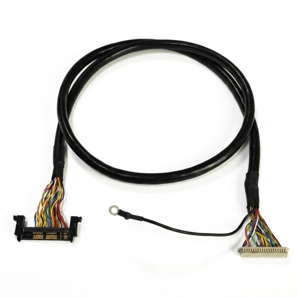 70mm custom multi-core shielded wiring harness with IDC connector and terminal-board connection